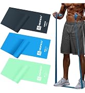 A AZURELIFE Resistance Bands,Professional Long Non-Latex Elastic Stretch Bands,Exercise Bands for...