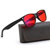 FEISEDY Orange/Red Tinte Blue Light Glasses for Women Men Sleep B0339 | Gaming Computer Sleep Eye...
