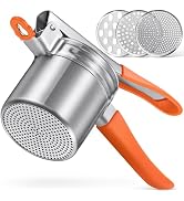 Potato Ricer, Sopito Upgraded Stainless Steel Potato Masher with 3 Interchangeable Discs, Heavy D...