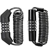 ROCKBROS Motorcycle Helmet Lock, Bike Helmet Lock, 4 Digit Little Cable Lock, Retractable Luggage...