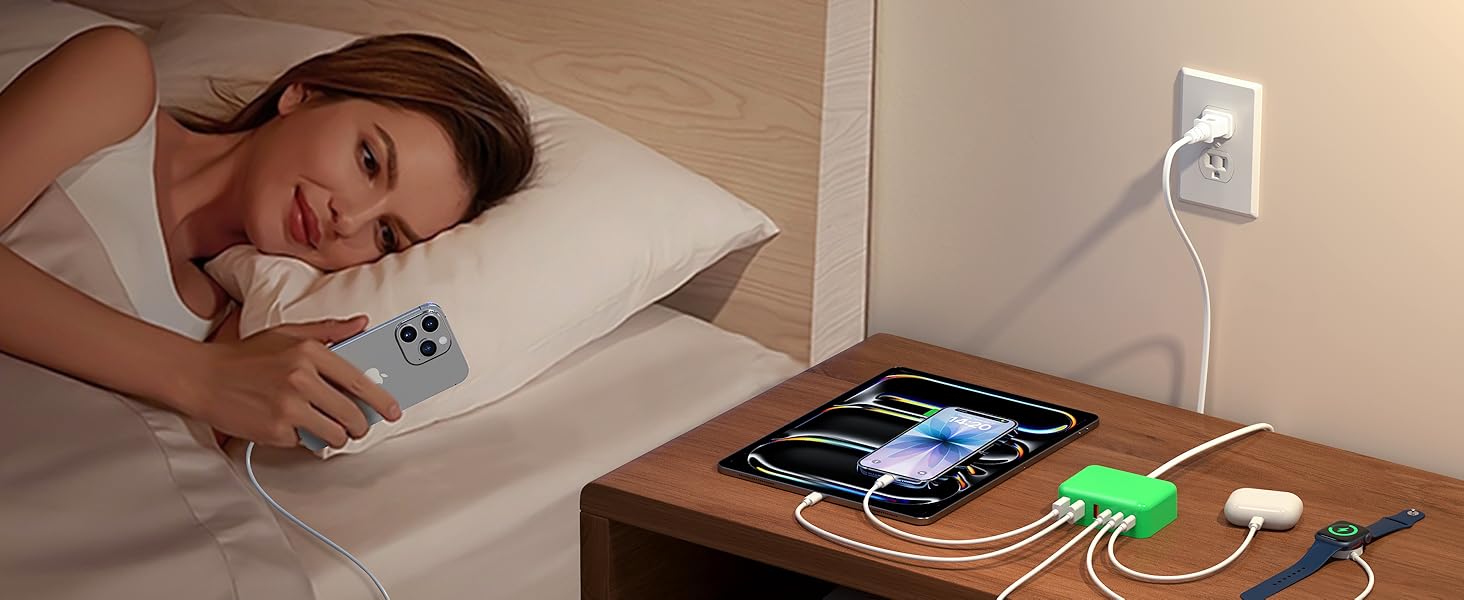 6 Ports for Fast Charging