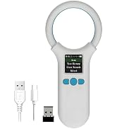 Rabitpos Pet Microchip Scanner, Bluetooth Animal Tags Reader with 1.44'' TFT Display Screen, Hand...