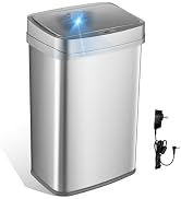 Ninestars 13 Gallon Odor Neutralizing Smart Trash Can, UV + Ozone Dual Purification, Odor Control...