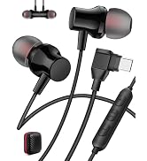 Jiunai USB C Wired Earbuds for iPhone 16 15 Magnetic Type C Wired Headphones with Mic in Ear Type...