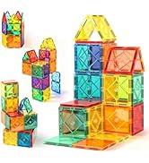 30PC Magnetic Tiles Kids Toys, Magnetic Building Tiles for 3 4 5 6 7 8+ Years Old Boys Girls, Mag...