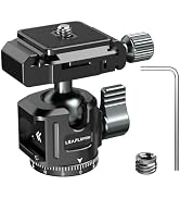 Leaplumin Low Profile Camera Tripod Ball Head,360° Rotating Ball Head Compatible with Arca 1/4" Q...