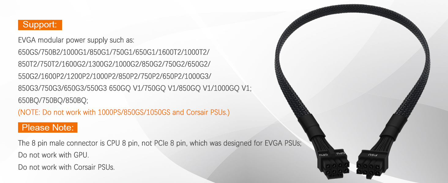 8 pin to 4 pin cpu power adapter
