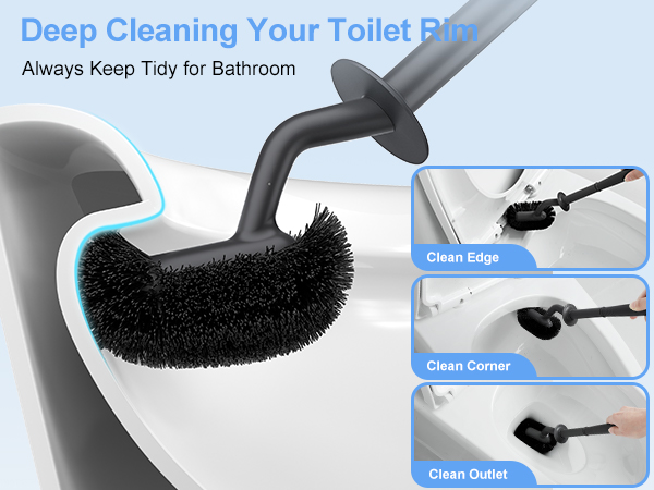 Toilet brush and holder set
