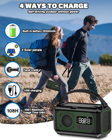 12000mAh Emergency Weather Radio
