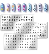 PH PandaHall 3pcs Letter Number Nail Stamping Plates, 3 Styles Alphabet Nail Stamper Typeface Nai...