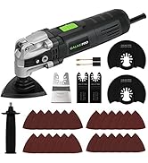 GALAX PRO 3.5A 6 Variable Speed Oscillating Multi Tool Kit with Quick Clamp System Change and 30p...