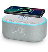 Odokee Wireless Charging Alarm Clock Radio: Qi Certified Fast Wireless Charger for iPhone Samsung...