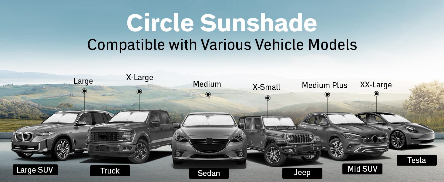 sunshade visor windshield window cover UV heat reflective privacy curtain blackout automotive