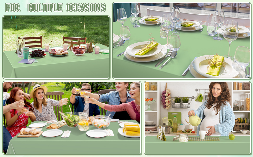 sage green tablecloths