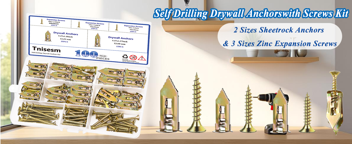 self tapping drywall anchors