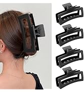ZYTJ 5 Inche Black Extra Large Claw Clips for Thick Hair and Long Hair, 4 Pack Xl Jumbo Claw clip...