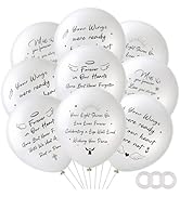 XLSXEXCL 60 Pcs Memorial Balloons 12 Inch Latex Balloons with Ribbons for Memorial Day Funeral De...
