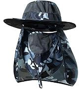 Fishing Hat,Sun Cap with UPF 50+ Sun Protection and Neck Flap,for Man and Women