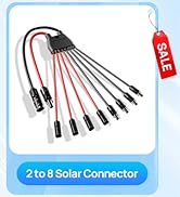 ECO-WORTHY Integrated Solar Connector 2-8 Y Branch Parallel PV Adapter Cable Wire Plug Tool Kit f...