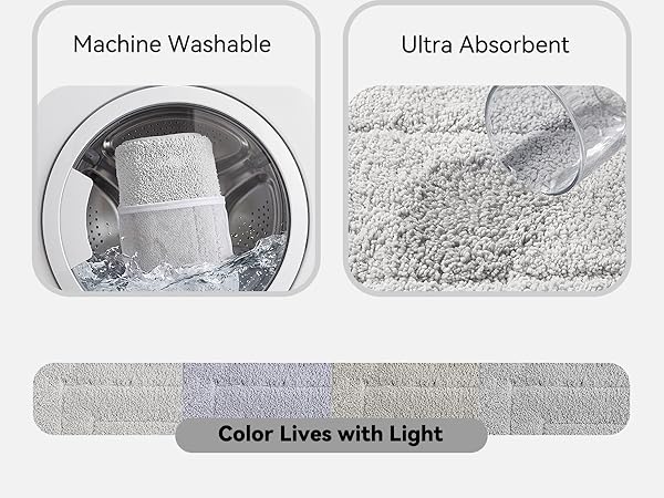 GRANNY SAYS Gray Bathroom Rugs