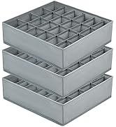 DIMJ Sock Drawer Organizers, Underwear Organizers with 72-Cell, Dresser Drawer Organizers for Clo...