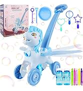 Bubble Machine Blower Blaster Lawn Mower Maker Blue Toy Fun Portable Handheld Operate Automatic B...