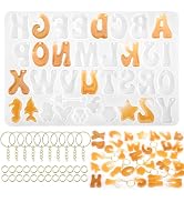Gartful Alphabet Silicone Molds Set, Letter Molds for Epoxy Casting Alphabet Resin Mold for DIY E...