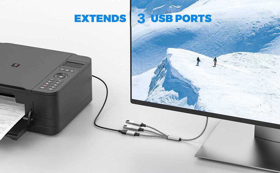 usb splitter cable 1 in 3 out