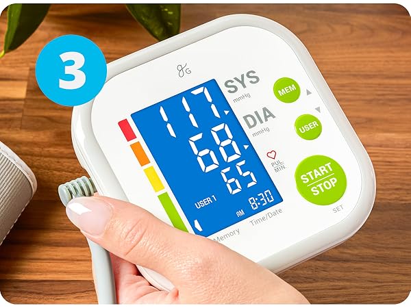 Greater Goods view blood pressure readings in seconds on easy-to-read and clear display