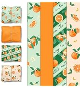 NICROHOME EUR Little Cutie Baby Shower Decorations Tissue Paper, 24 Sheets Orange Green Citrus pr...