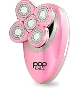Pop Sonic Shaver for Women (Rose Gold) - 5 Head Electric Shaver - 360 Degree Flawless Hair Remove...