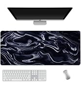GEKUCAP Gaming Mouse Pad, Large Non-Slip Rubber Base Mousepad, Keyboard Mouse Mat, Desk Pad with ...
