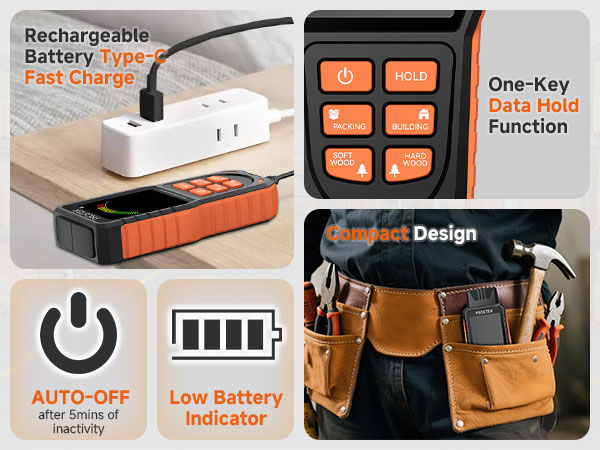 Rechargeable Moisture Meter