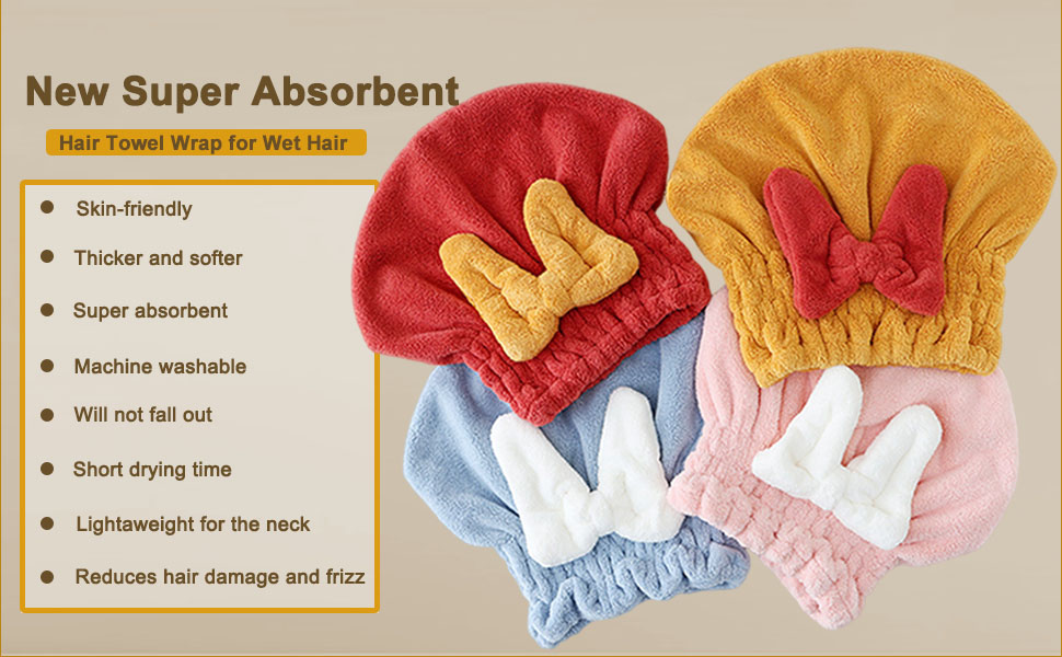 Bow Knot Hair Towel Wrap