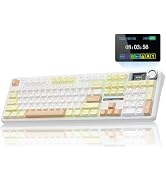 AULA F108 PRO - Wireless Mechanical Keyboard with Screen&Knob,Hot Swappable Gaming Keyboard with ...