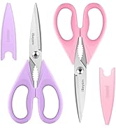 iBayam Kitchen Scissors, Purple Kitchen Utensils Accessories, All Purpose Heavy Duty Meat Scissor...