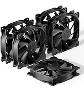 upHere 120mm Long Life Computer Case Fan Cooling Case Fan for Computer Cases Cooling,5-Pack,12BK3-5