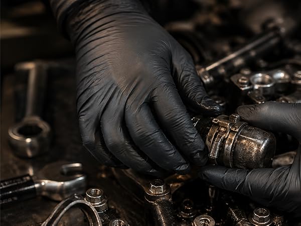 6 mil black nitrile gloves latex free