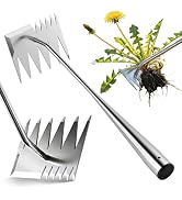 LOOHOI Weed Puller Tool, Heavy-Duty Stainless Steel Weeding Tool with Extendable Handle, Portable...