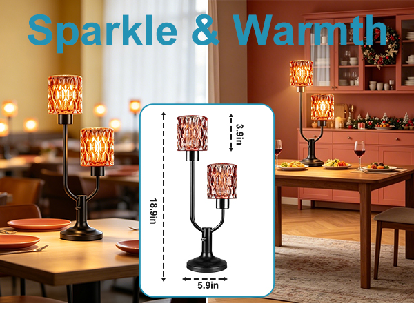 Mid Century Modern Glass Table Lamp Dimmable