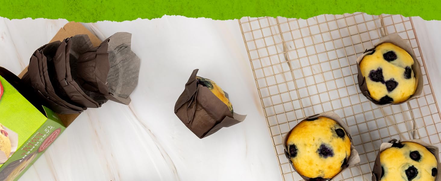 "Baking cups, cupcake liners, non-stick, greaseproof, paper, muffin cups, standard size, mini, large