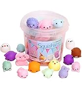 KINGYAO Squishies Squishy Toy 24pcs Party Favors for Kids Mochi Squishy Toy moji Kids Mini Kawaii...