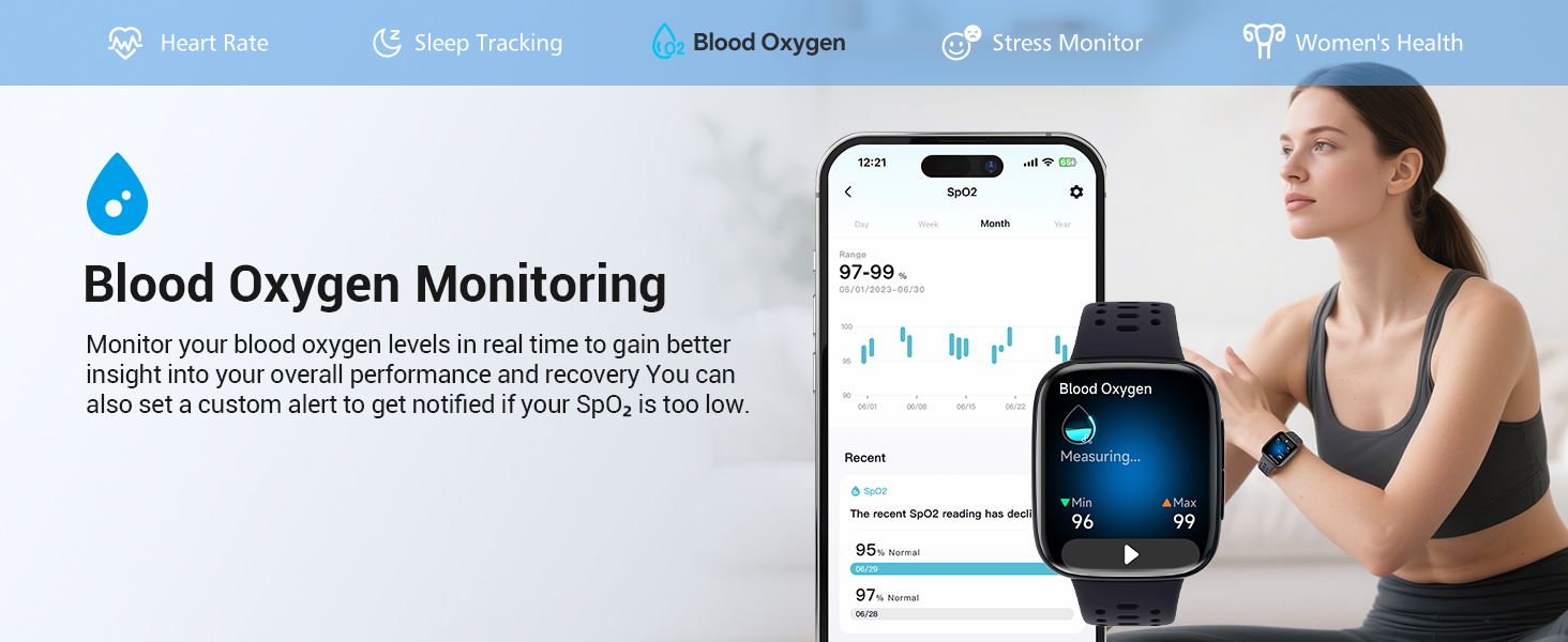 Fitness watch with Sleep monitoring