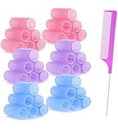 ZMD 36PCS Self Grip Small Hair Curlers, Heatless Roller with Comb Hair Roller for Blowout Salon H...