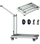 NGB Folding Hand Truck,Foldable Dolly Cart Made of 100% Heavy Duty Stainless Steel, 660 Lbs Capac...