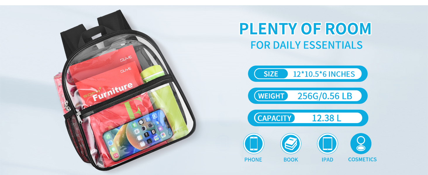 clear bag for stadium events clear backpack