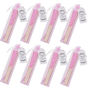 silk hand fan with gift bags