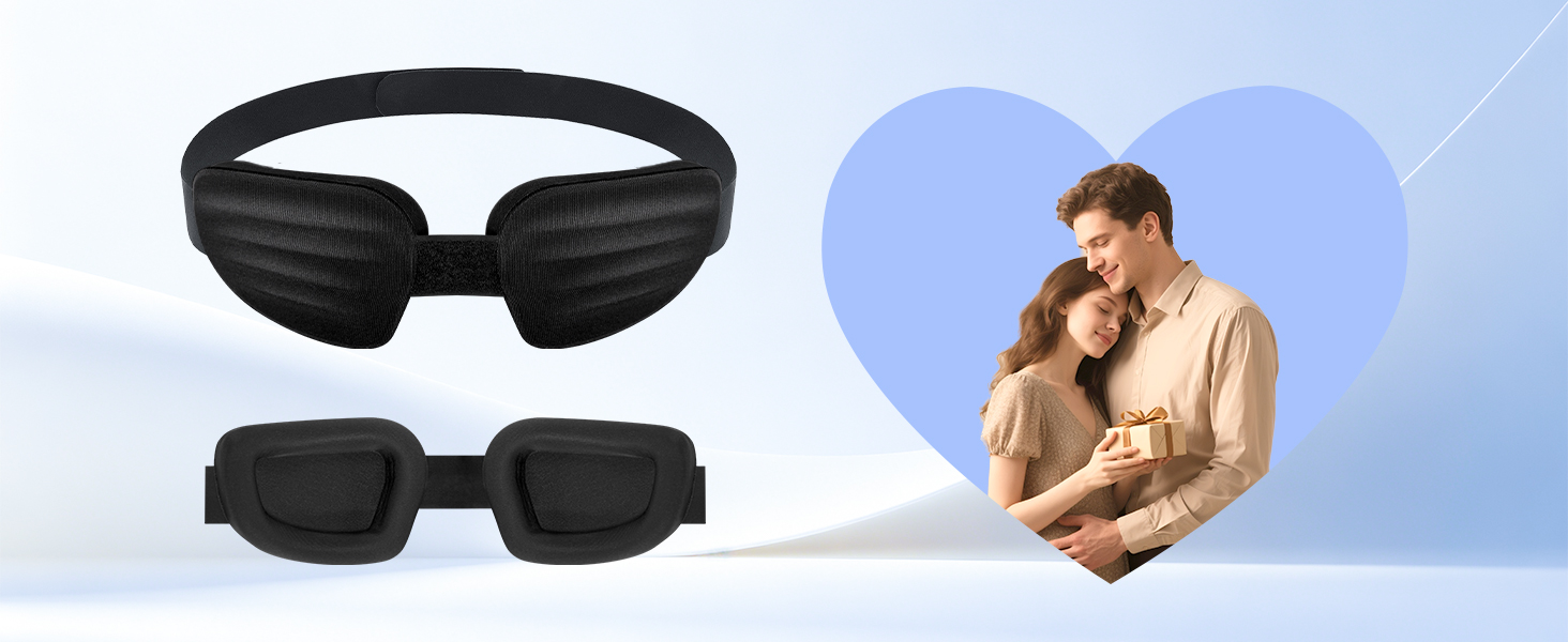 Sleep Mask for Side Sleeper Women Men, Eye Mask for Sleeping Light Blocking