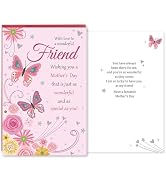 hvdler Friend Mother's Day Card, Happy Mother's Day Card for Friends Bestie, Wishing You a Wonder...