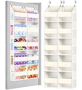 Heavy Duty Over The Door Organizer 5 Tiers, Extra Large Behind Door Storage of 10 Big Front & 10 ...